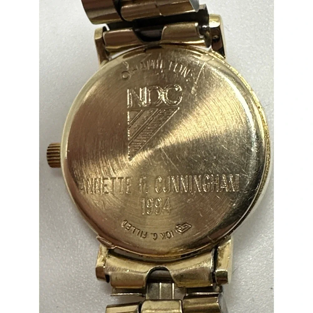 Hamilton Ladies Watch President's Club New‎ Battery Gold Plated 24MM 6.75